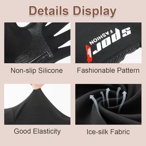 FGSS Summer Fishing Gloves for Men UV Sun-Protection Cycling Gloves Anti-Slip Fingerless Gloves for Driving Hiking Outdoor - Image 4