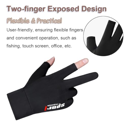 FGSS Summer Fishing Gloves for Men UV Sun-Protection Cycling Gloves Anti-Slip Fingerless Gloves for Driving Hiking Outdoor - Image 2