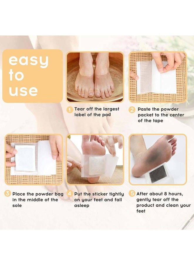 maguja Foot Pads | 100PCS Natural Ginger Foot Pads Foot and Body Care | Sleep & Feel Better | Natural & Premium Ingredients Organic Foot Pads for Travel and Home Use(Ginger Powder) - Image 4
