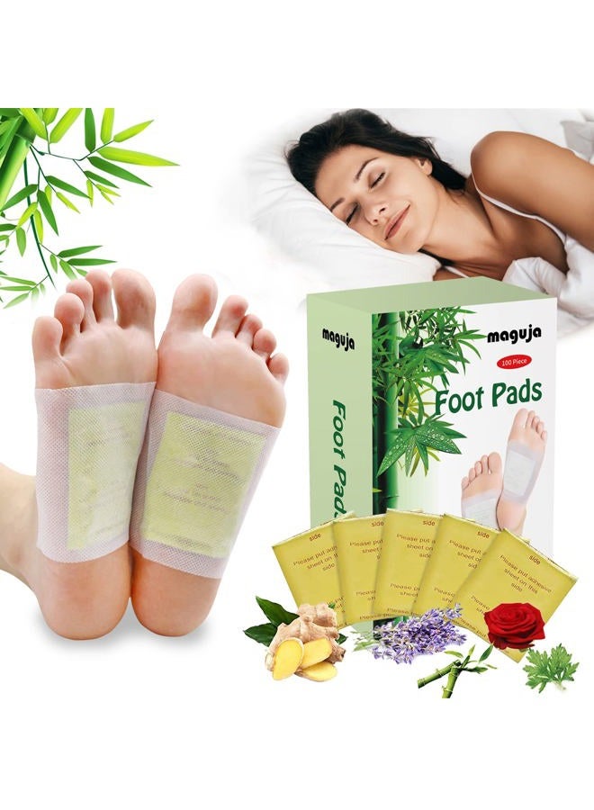 maguja Foot Pads | 100PCS Natural Ginger Foot Pads Foot and Body Care | Sleep & Feel Better | Natural & Premium Ingredients Organic Foot Pads for Travel and Home Use(Ginger Powder) - Image 1