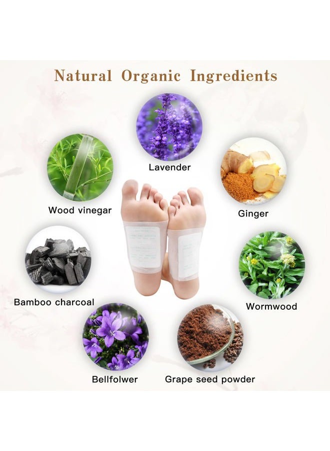 maguja Foot Pads | 100PCS Natural Ginger Foot Pads Foot and Body Care | Sleep & Feel Better | Natural & Premium Ingredients Organic Foot Pads for Travel and Home Use(Ginger Powder) - Image 2