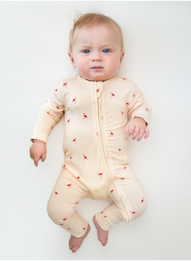 Hushabye – Bamboo Sleepsuit Mix Pack - Flamingo / Lilac / Date Palm - Image 2
