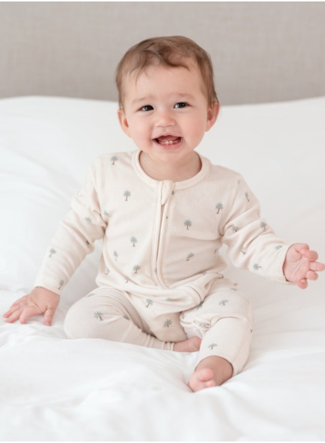 Hushabye – Bamboo Sleepsuit Mix Pack - Flamingo / Lilac / Date Palm - Image 4
