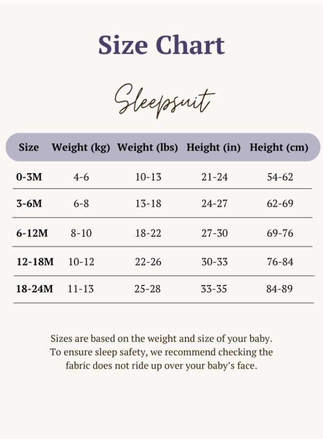Hushabye – Bamboo Sleepsuit Mix Pack - Flamingo / Lilac / Date Palm - Image 5