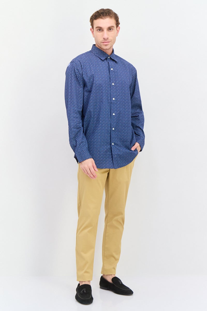 Van Heusen Men Regular Fit Long Sleeve All Over Printed Dress Shirt, Multicolor - Image 4