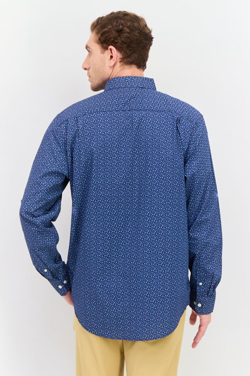 Van Heusen Men Regular Fit Long Sleeve All Over Printed Dress Shirt, Multicolor - Image 3