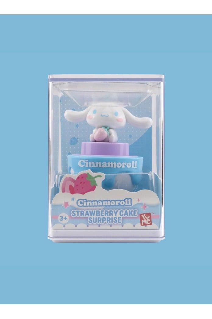 مودي مجسم سينامورول من سانريو – لعبة أنمي صغيرة 9 سم – ديكور مكتبي صغير لعشاق هالو كيتي – تصميم مفاجأة كعكة الفراولة - Image 1