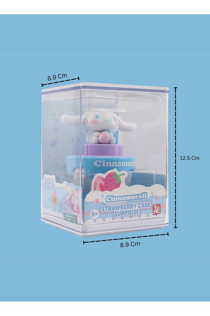 مودي مجسم سينامورول من سانريو – لعبة أنمي صغيرة 9 سم – ديكور مكتبي صغير لعشاق هالو كيتي – تصميم مفاجأة كعكة الفراولة - Image 2