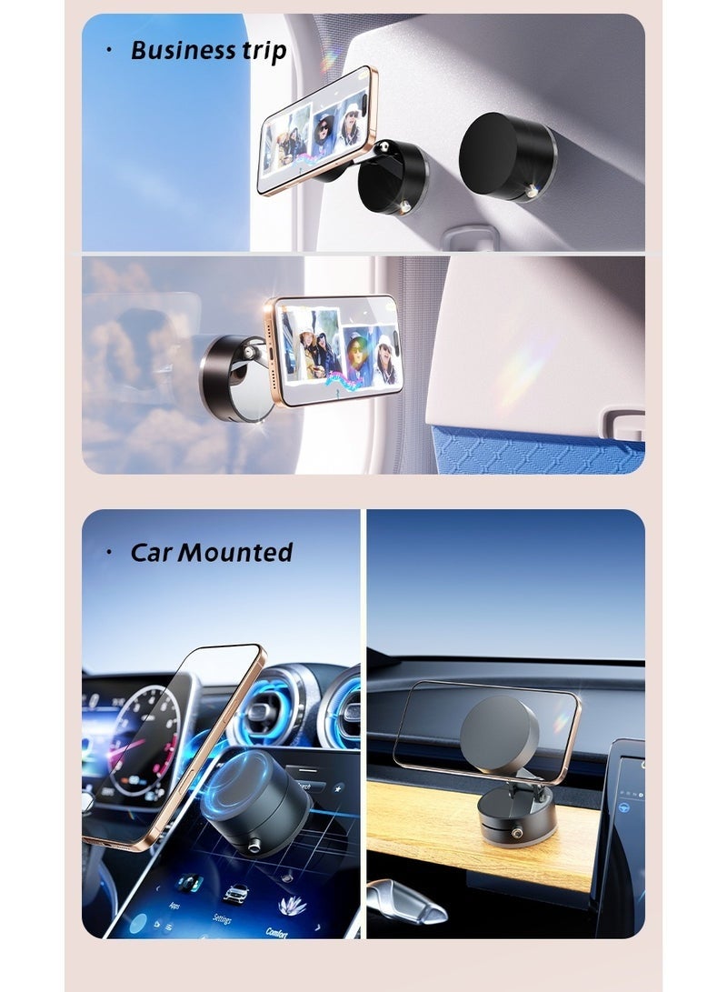 Arabest Vacuum Magnetic Phone Holder, Suction Cup Phone Mount, Foldable Strong Magnetic Cell Phone Holder for Car/Gym/Mirror/Smooth Surface, Compatible with Magsafe iPhone, car phone holder, car mobile holder, mobile holder in car, car mobile holder magnetic, magnetic phone holder - Image 2