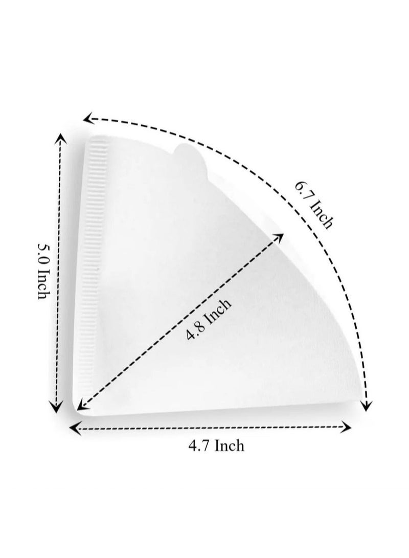 HOMESTAR 100 Piece Coffee Paper Filter V60 Size 02 White - Image 4