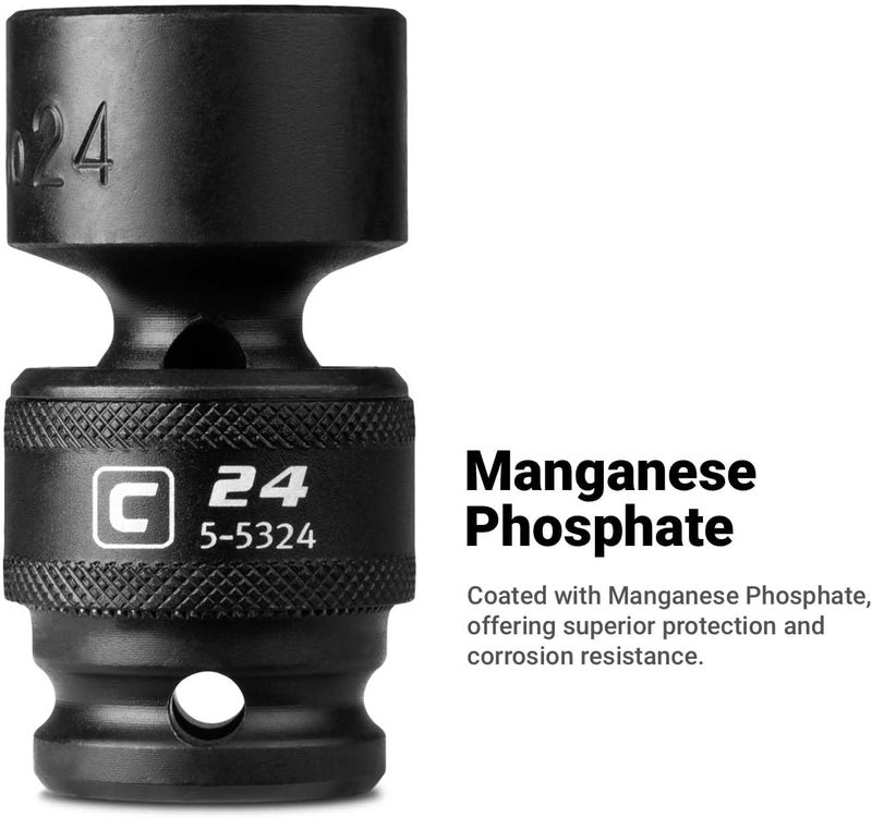 Capri Tools 516940 15 mm Universal Impact Socket, 3/8-Inch Drive, 6-Point, Metric - Image 4