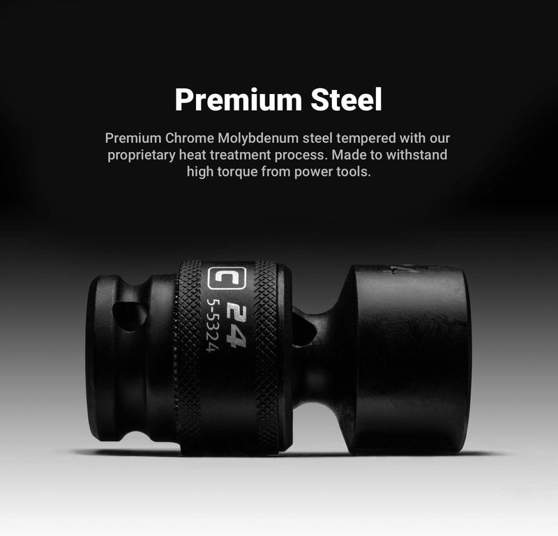 Capri Tools 516940 15 mm Universal Impact Socket, 3/8-Inch Drive, 6-Point, Metric - Image 3