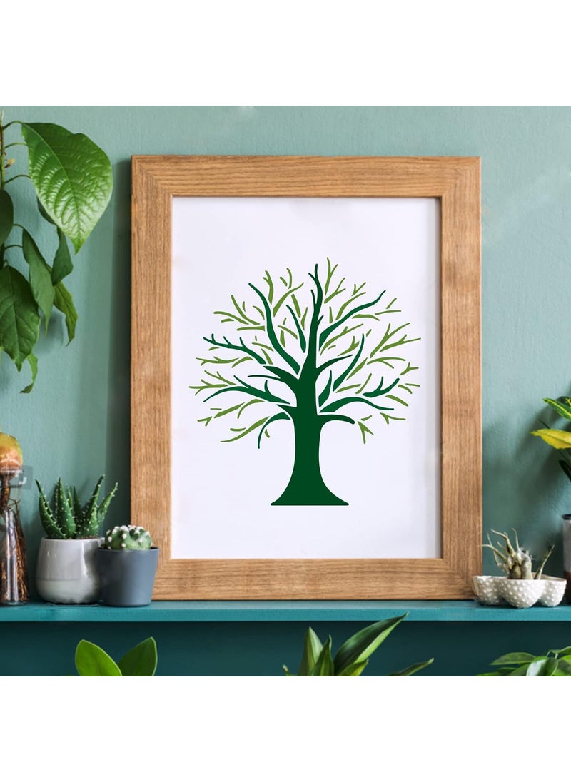 FINGERINSPIRE FINGERINSPIRE Tree Stencils Template 11.8x11.8inch Plastic Tree Branches Drawing Painting Stencils Square Reusable Stencils for Painting on Wood, Floor, Wall and Tile  - Image 5