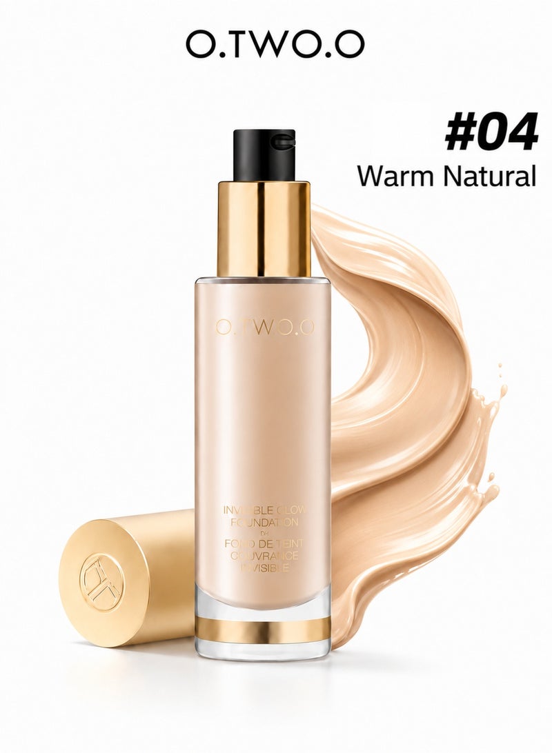 O.TWO.O Gold Series Invisible Cover Foundation - Lightweight Soft Matte Liquid Foundation, Natural Looking Base Makeup, Long Lasting Oil Control - Image 1