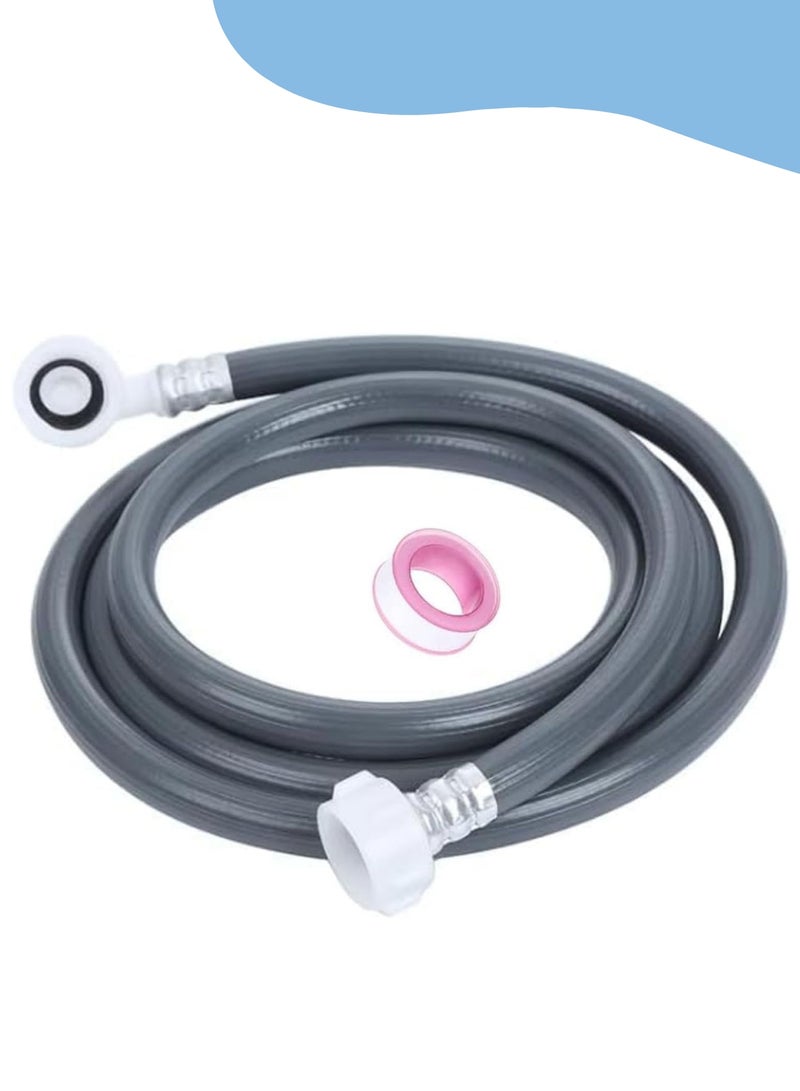 خرطوم مدخل عالمي للغسالات وغسالة الصحون - أنبوب تعبئة الماء البارد والساخن مع انحناء مرن بزاوية 90 درجة، أنبوب مدخل مقاوم للانفجار يدوم طويلاً - Image 1