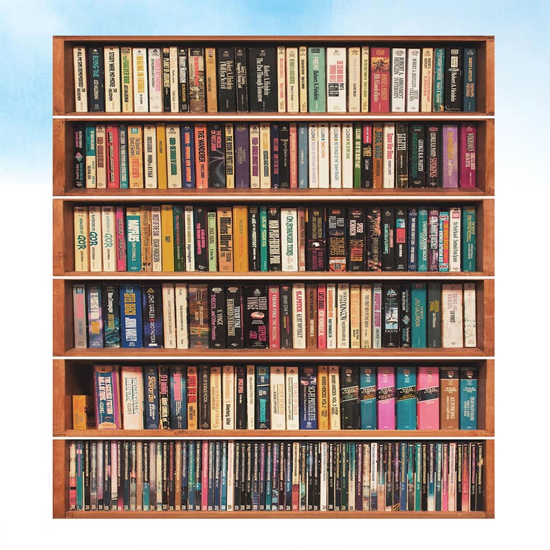 Decorative Stair Vintage Bookshelf Sticker 3D Non-fading Adhesive Sticker - Image 1