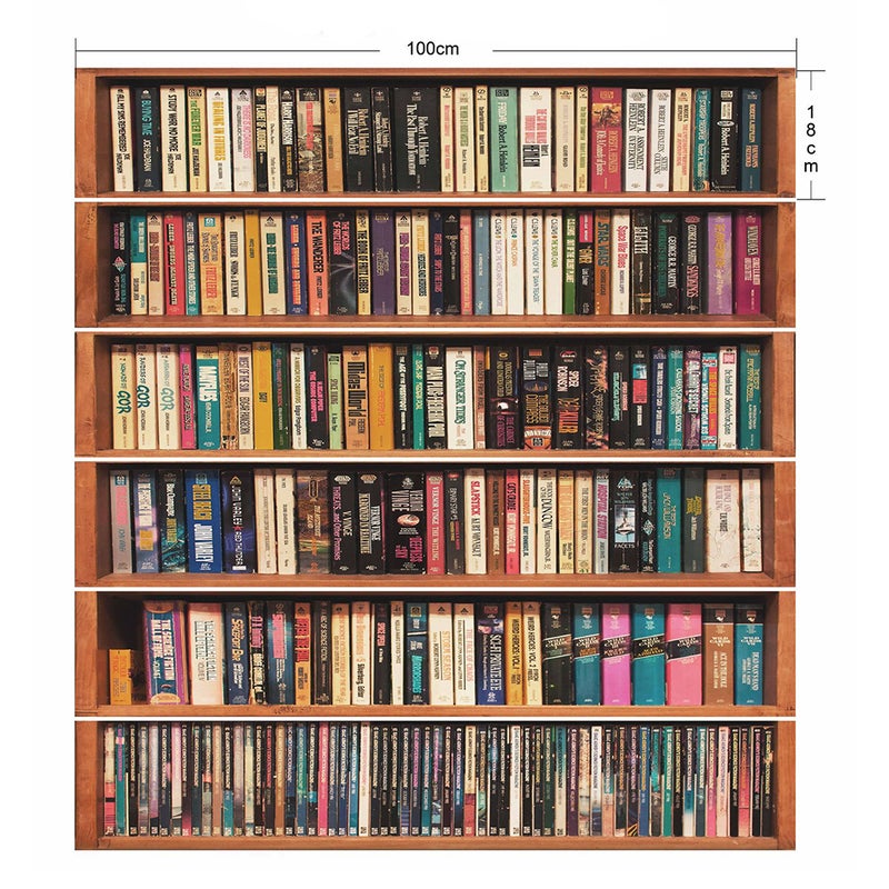 Decorative Stair Vintage Bookshelf Sticker 3D Non-fading Adhesive Sticker - Image 2