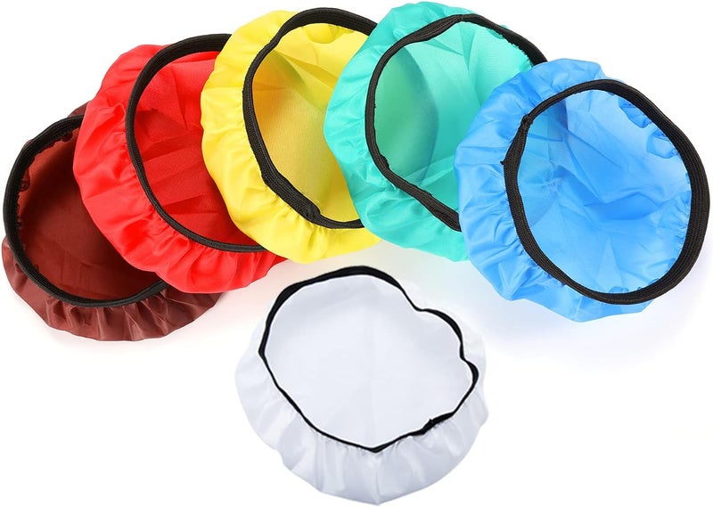 soonpho 7" 180mm Soft Diffuser Sock for Photography Studio Strobe Reflector Standard Reflector(White/Red/Blue/Yellow/Green/Brown) - Image 1