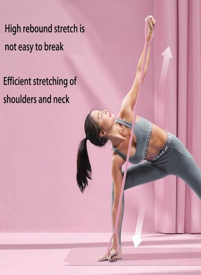 ZHENAN 8-Shaped Fitness Resistance Bands - High Elastic Resistance Yoga Rope, Home Training Chest,Arm,Shoudler Back Expansion and Stretching Band, Yoga Pilates Fitness Band(1 Pack,Pink) - Image 5