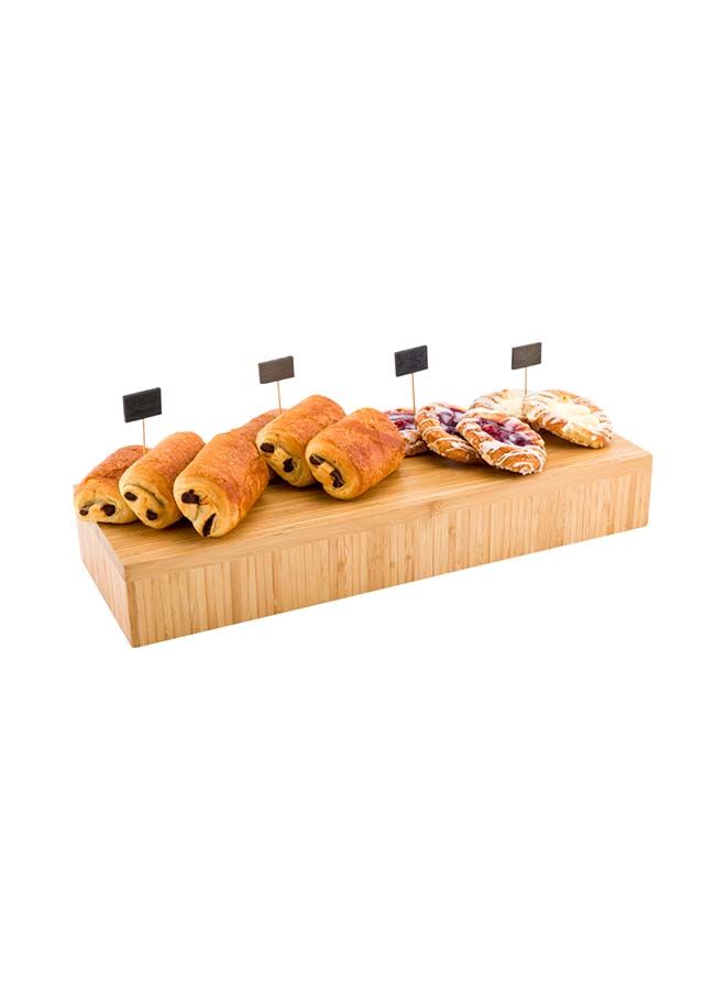 Restaurantware 20.5 x 7 x 3.25 Inch Display Riser, 1 Rectangle Wood Bakery Display - Short Riser, For Retail, Catering, or Buffets, Bamboo Food Display Riser, Showcase Cupcakes, Candy, or Jewelry  - Image 4