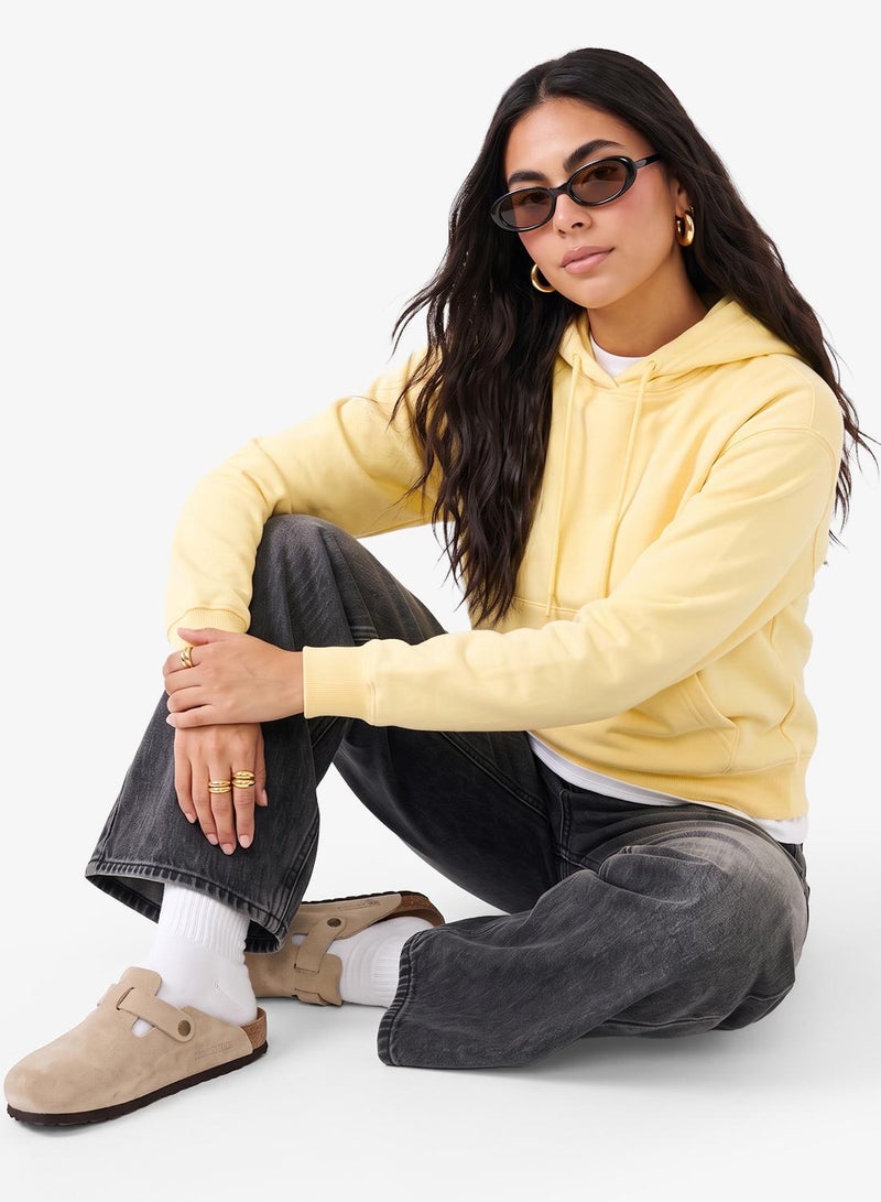 Ginger Basics Cotton Hooded Oversize Fleece Sweatshirt - Image 1