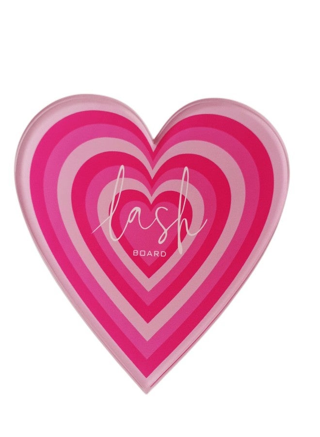 LIXIMMAZN Grafting False Eyelash Acrylic Extension Pallet, Eyelash Extension Tweezers Plate Pad Makeup Palette Individual Training Tools (Heart-shaped（4.72x3.54inch）) - Image 1