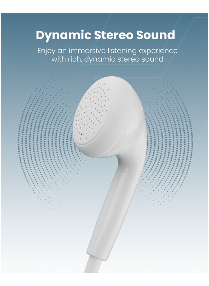 Moxedo Wired Stereo Earphone Type-C Connector Earphone with In-Line Microphone for iPhone 16/15, Samsung Galaxy S24 Ultra/S21 Ultra/ S20 FE, Note 20/10, iPad Pro 2018/Mac Book (White) - Image 3