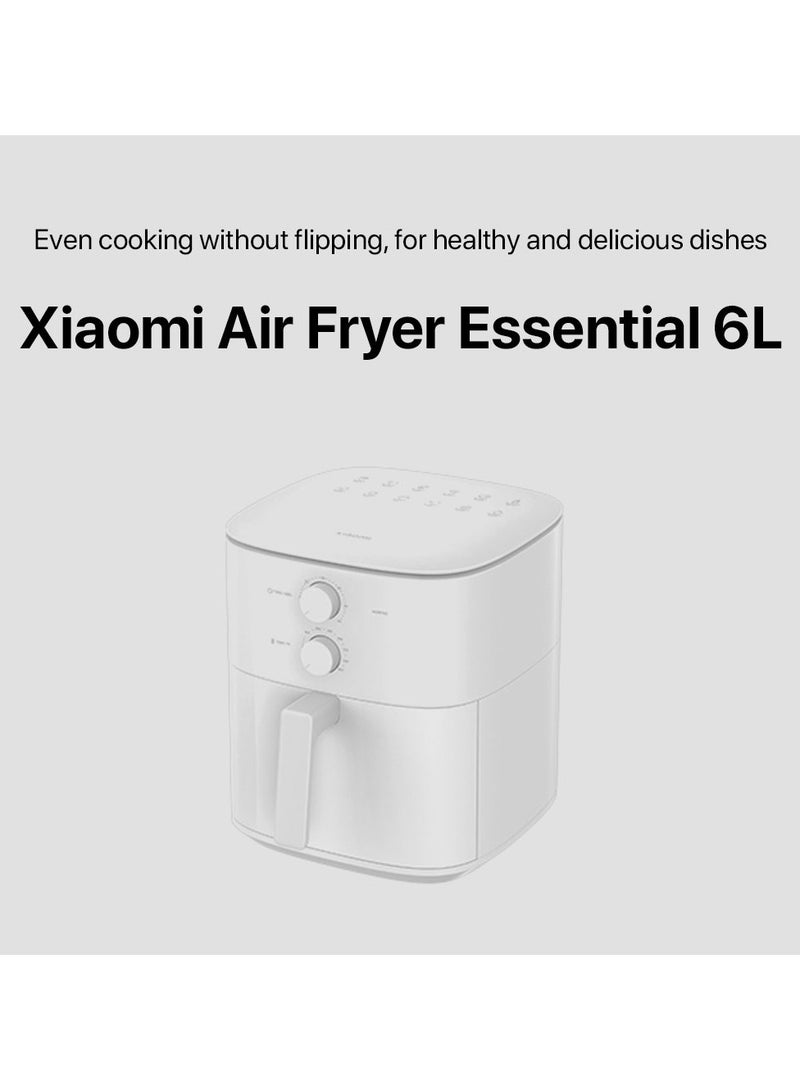 REBENUO Air Fryer Essential 6L 360° Heated Air Circulation 550W High Power 80–200°C Wide Control 6 L 1550 W MAF13 White - Image 5