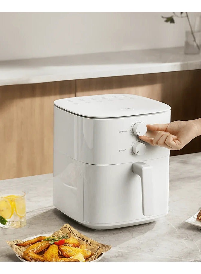 REBENUO Air Fryer Essential 6L 360° Heated Air Circulation 550W High Power 80–200°C Wide Control 6 L 1550 W MAF13 White - Image 4