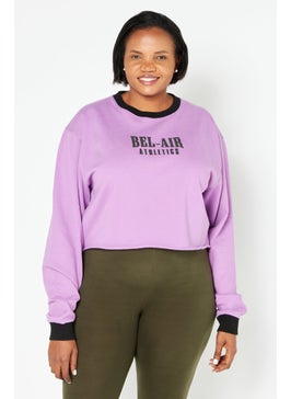 Women Sportswear Fit Long Sleeves  Training Sweatshirt, Purple