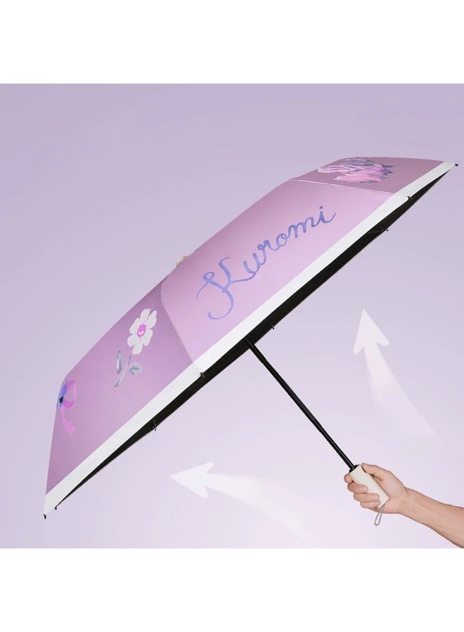 سانريو مظلة بنمط الرسوم المتحركة سانريو مقاومة للرياح، ومقاومة للماء، ومظلة مقاومة للأشعة فوق البنفسجية، ومظلة مدمجة قابلة للطي وخفيفة الوزن، ومظلة للسفر - Image 2