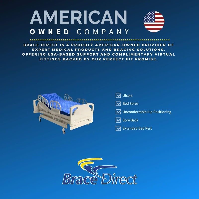 Brace Direct Alternating Air Pressure Premium Medical Grade Mattress Pad - Cooling Bed Topper with Ultra Quiet Electric Pump for Stage 1 Pressure Wound Ulcer and Bed Sore Prevention - Image 2