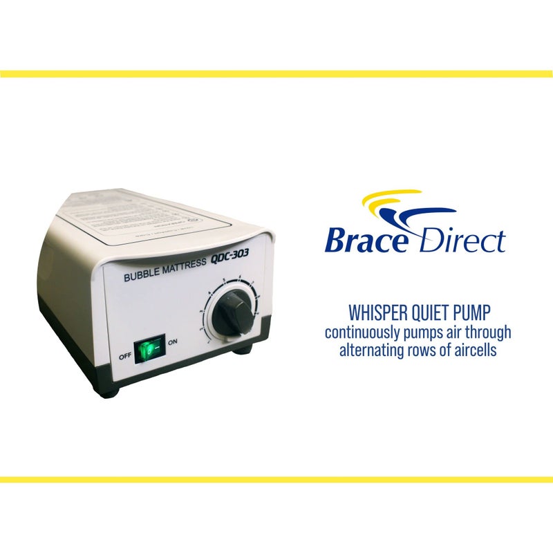 Brace Direct Alternating Air Pressure Premium Medical Grade Mattress Pad - Cooling Bed Topper with Ultra Quiet Electric Pump for Stage 1 Pressure Wound Ulcer and Bed Sore Prevention - Image 5