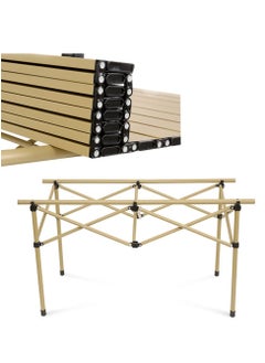 XiuWoo Outdoor Folding Portable Picnic Camping Table, 4pcs Foldable Camping Table and Chair Set, for Indoor,Outdoor,Camping, Beach,Backyard, BBQ, Party, Patio, Picnic  - Image 2