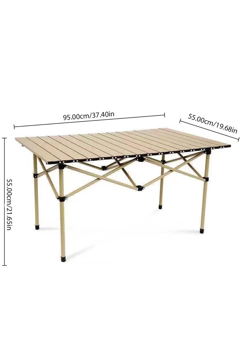 XiuWoo - Outdoor Folding Portable Picnic Camping Table, 4pcs Foldable Camping Table and Chair Set, for Indoor,Outdoor,Camping, Beach,Backyard, BBQ, Party, Patio, Picnic - Image 1