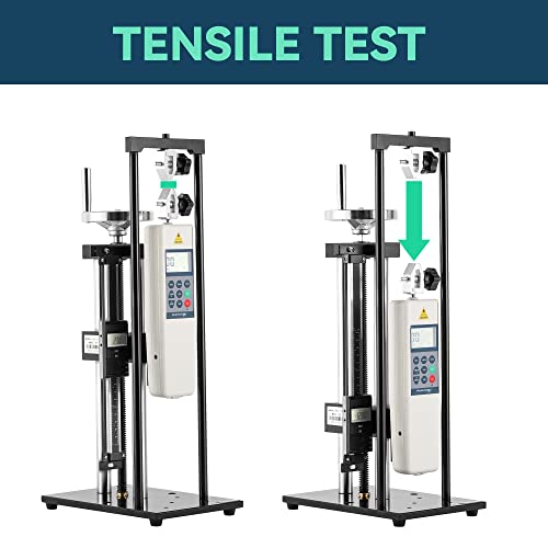 Mxmoonfree Digital Force Gauge 500N Push Pull Gauge with Force Gauge Stand Force Test Stand Wheel-Operated 150mm Stroke and HJJ-001 Clamp x2 (HLB Test Stand+HP-500N) - Image 3