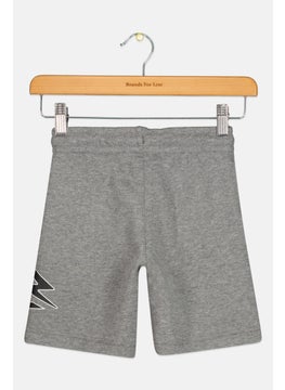 Kids Boy Brand Logo Outdoor Shorts, Grey