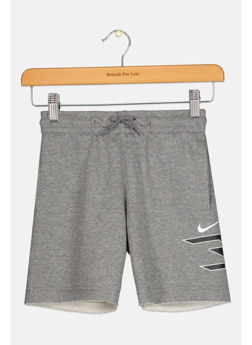 Nike 3Brand by Russell Wilson - Kids Boy Brand Logo Outdoor Shorts, Grey - Image 1