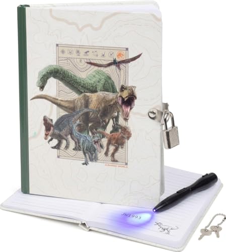 Insight Editions Jurassic World Rebirth Dinosaur Lock Key Diary for Kids192 Pages Includes Ballpoint Pen Magic UV Light Jurassic Park Movie Gift for Boys Girls Officially Licensed Ages 6 - Image 1