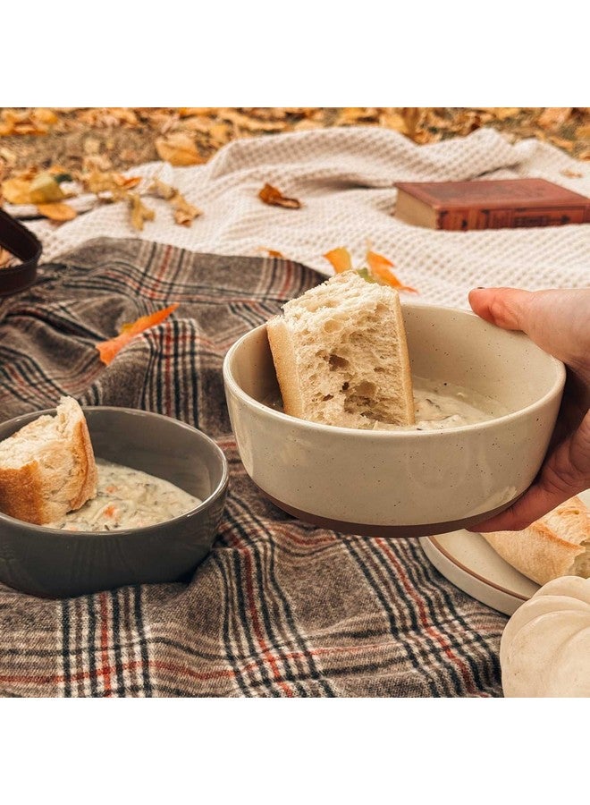 Mora Set of 4 Porcelain Bowls, 25oz - Microwave, Dishwasher & Oven Safe for Soup, Cereal, etc. - Image 4