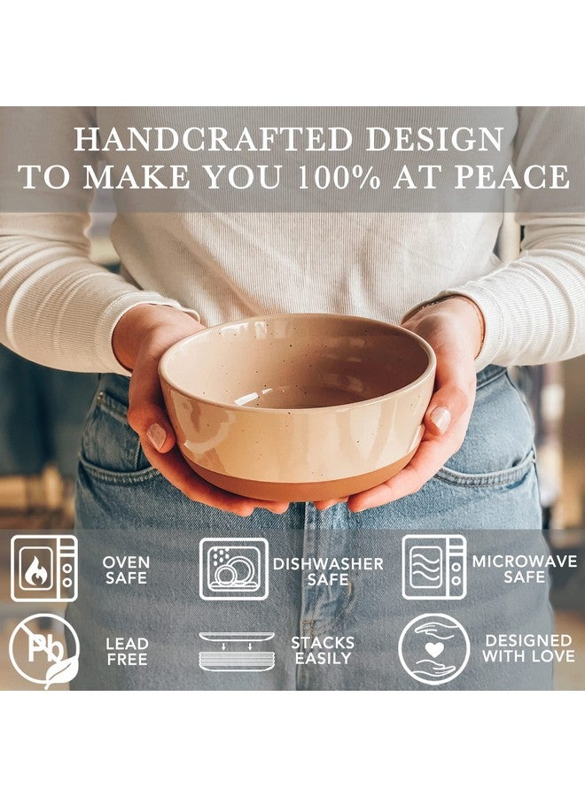 Mora Set of 4 Porcelain Bowls, 25oz - Microwave, Dishwasher & Oven Safe for Soup, Cereal, etc. - Image 2