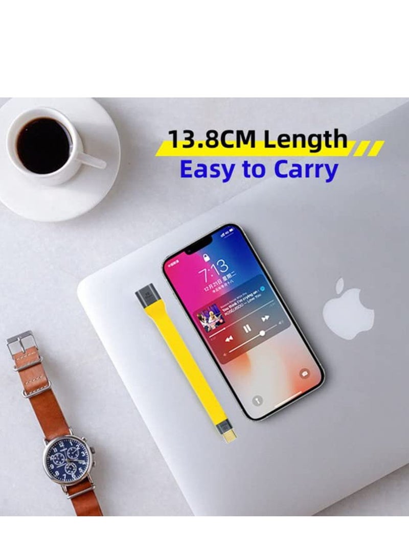 SYOSI USB 3.1 Type C Male Host to USB3.0 Type A Female OTG Flat Slim FPC Data Yellow Cable for Laptop Phone  - Image 3