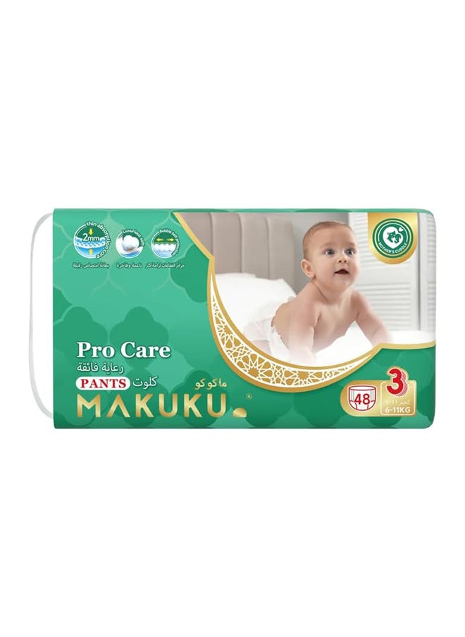 Makuku Pro Care Pants Diapers - Size 3 (6-11kg) | 4-6months | 48 Pieces  - Image 1