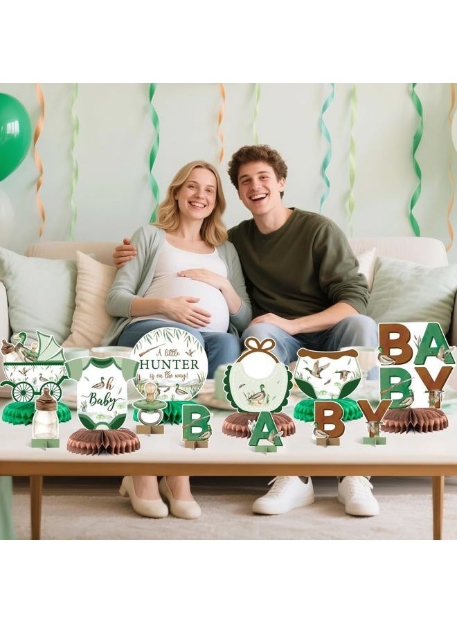 ANGOLIO Duck Hunting Baby Shower Honeycomb Centerpieces - 12Pcs Mallard Duck party table Centerpieces Green Hunting Animals Themed Birthday Party Decorations for Kids Baby Shower Birthday Supplies - Image 5