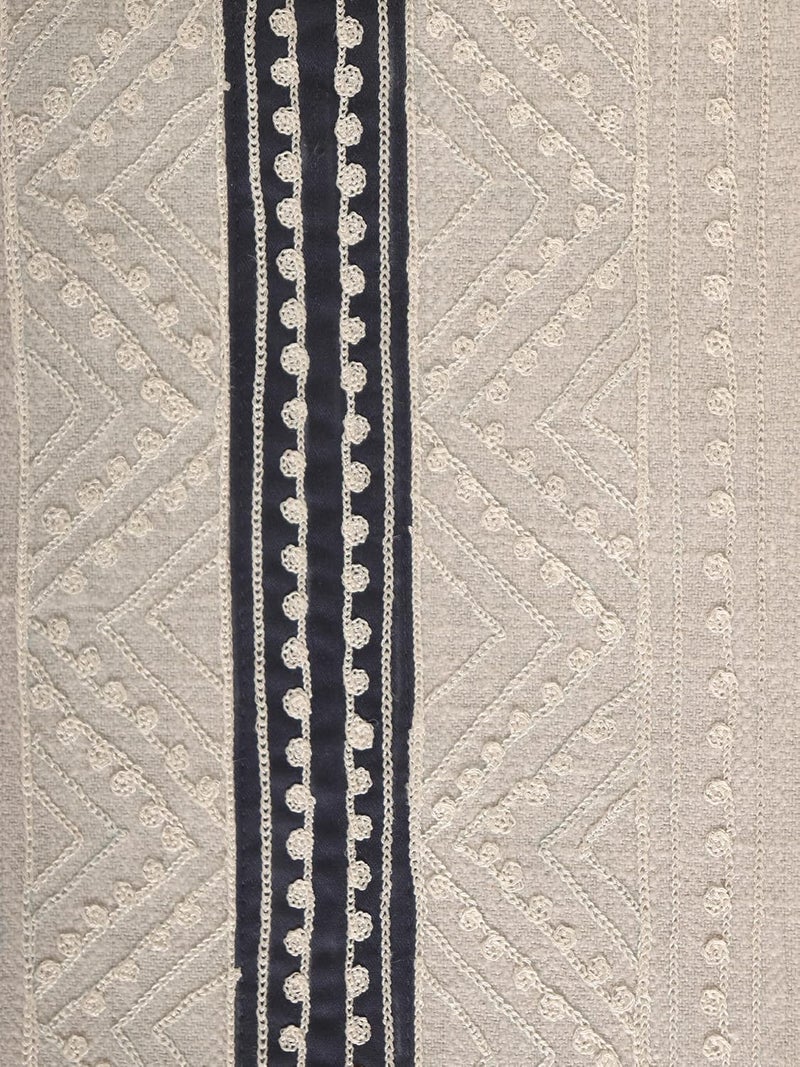 Zeba World Embroidered Table Runner Cloth with Tassels, Table Runner for Living Room, Dining Table Runner | 4 Seater / 6 Seater Polyblend Grey | 30 cms x 210 cms; 12 inches x 84 inches - Image 3