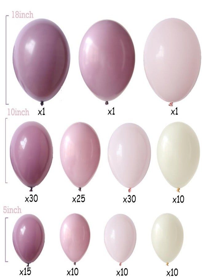 GIHOO Pink and Purple Balloon Arch Kit 143pcs Dusty Purple Lavender Pastel Macaron Pink Balloons for Girls Birthday Baby Shower Wedding Shower Decorations - Image 3