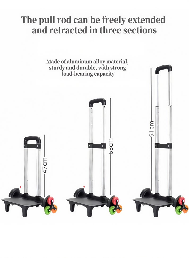 Smart Wheeled School Backpack - 6 Advanced Stair-Climbing Wheels, Waterproof Design, Multi-Layer Large Capacity with Padded Shoulder Straps for Youth & Short Trips
