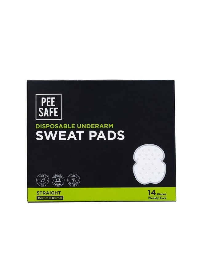 PEESAFE وسادات عرق تحت الإبط القابلة للاستخدام مرة واحدة من PEESAFE (عبوة من 14) - مستقيم | تمنع البقع، تمتص العرق والرائحة غير المرغوب فيها - Image 1