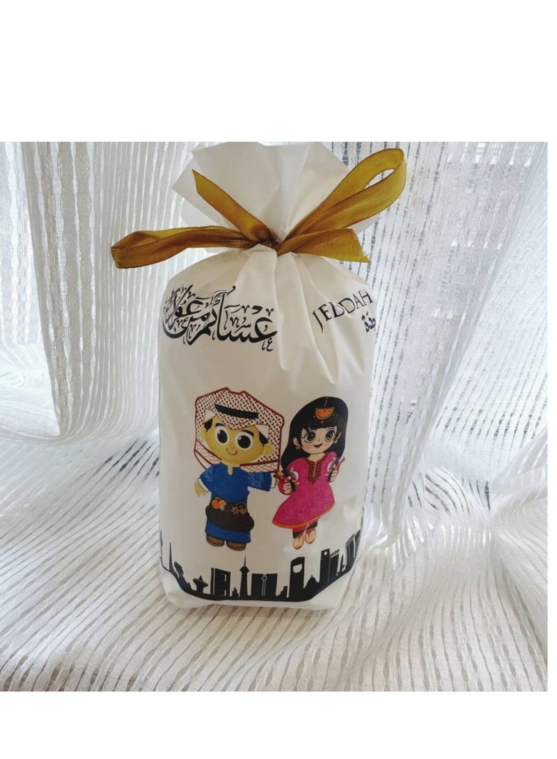 50 Pieces Ramadan Kareem Gift Bags Plastic Candy Cookie Sweets Bags Eid Mubarak Muslim Party Gift Bags 14.5×23cm - Image 3