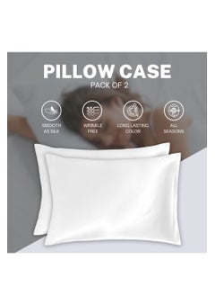 Infinitee Xclusives Premium White Queen Pillow Cases - 2 Piece Set Pillow Cover - Soft Brushed Microfiber Fabric - Pillow Cases Standard Size (20x30 Inches) by Infinitee Xclusives  - Image 5